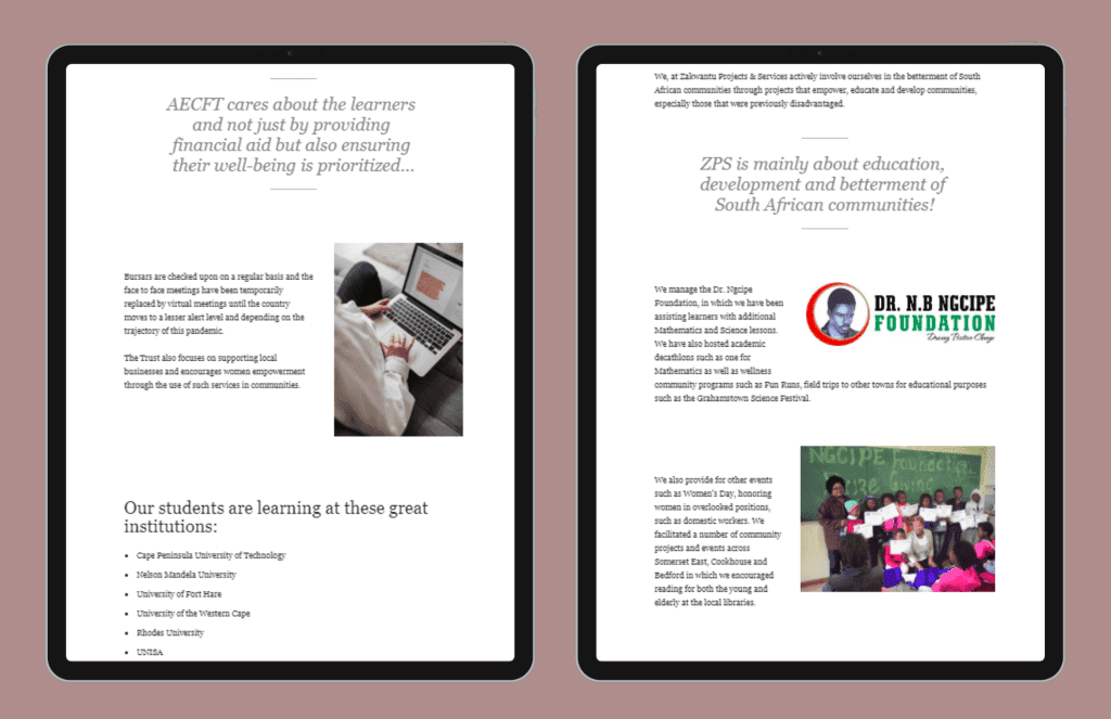 Copywriting: Zakwantu P&S