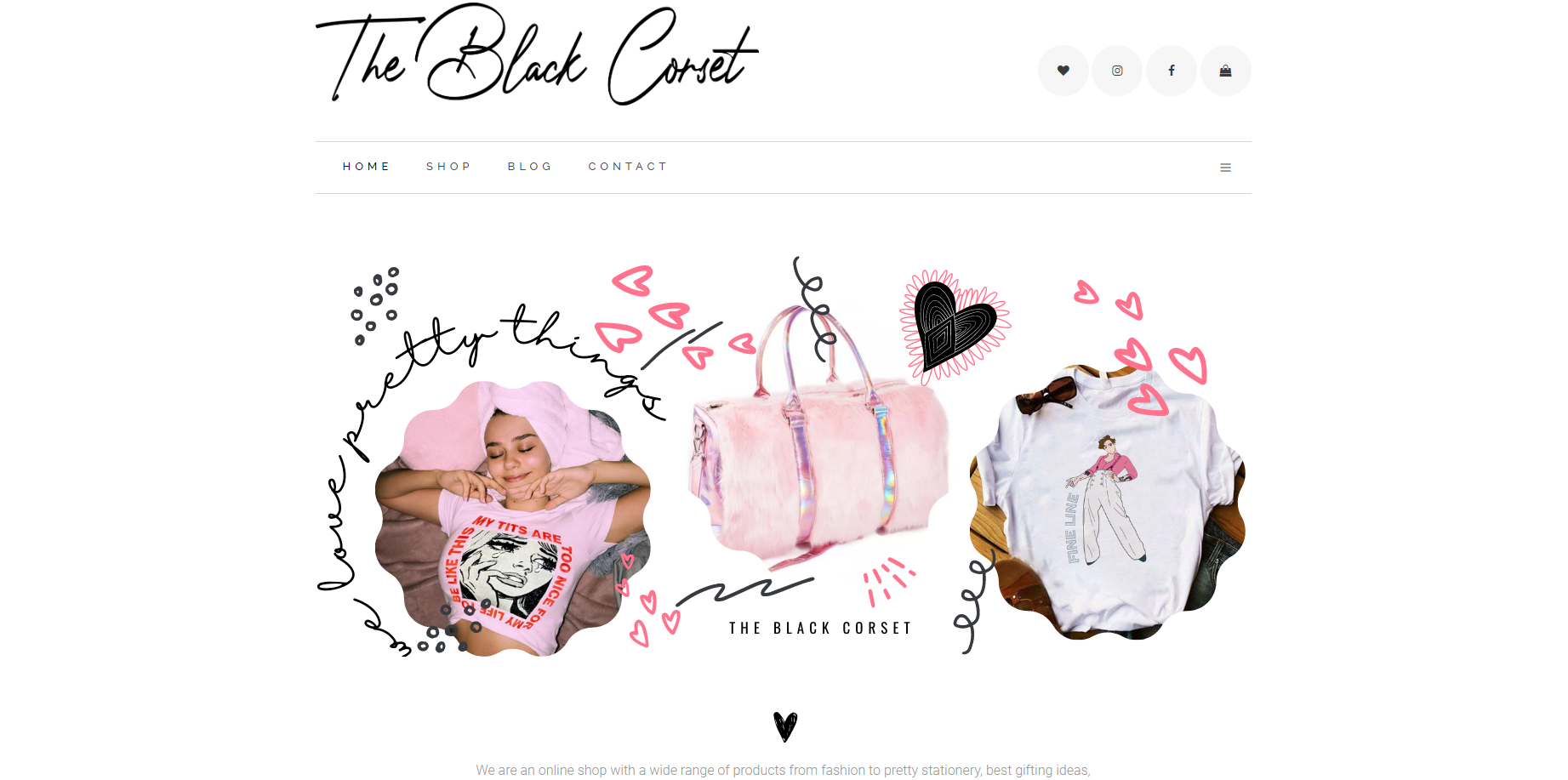 The Black Corset Shop Web Design Project 1 The Black Corset Shop Web Design Project