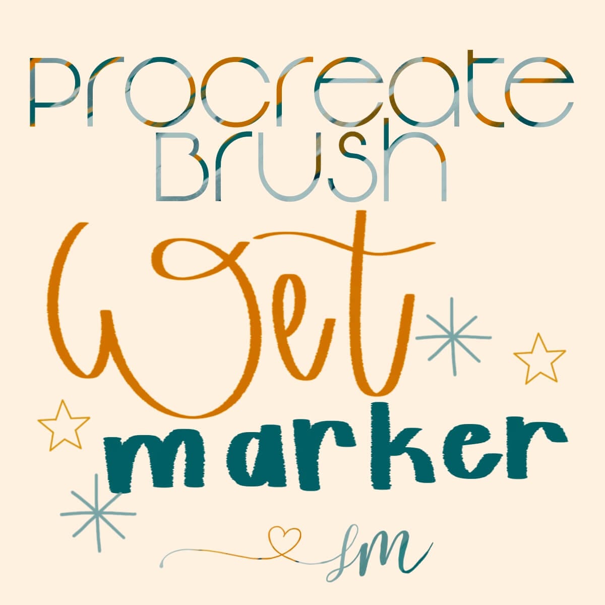 Wet Marker Lettering Brush Virtual Work Manager