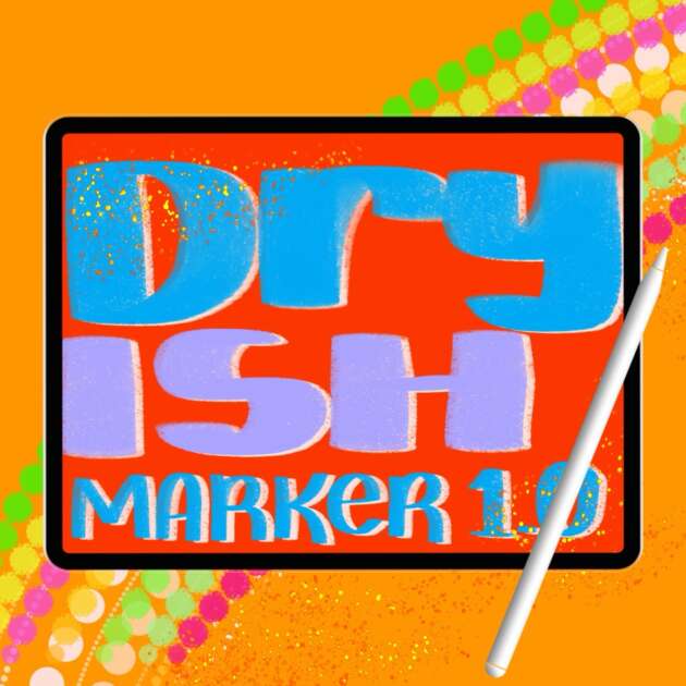 Dryish Marker01 Lettering Brush