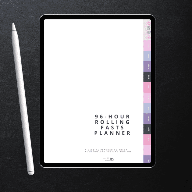 Digital Planner for Rolling 96-Hour Fasting Weight Loss (Candy)