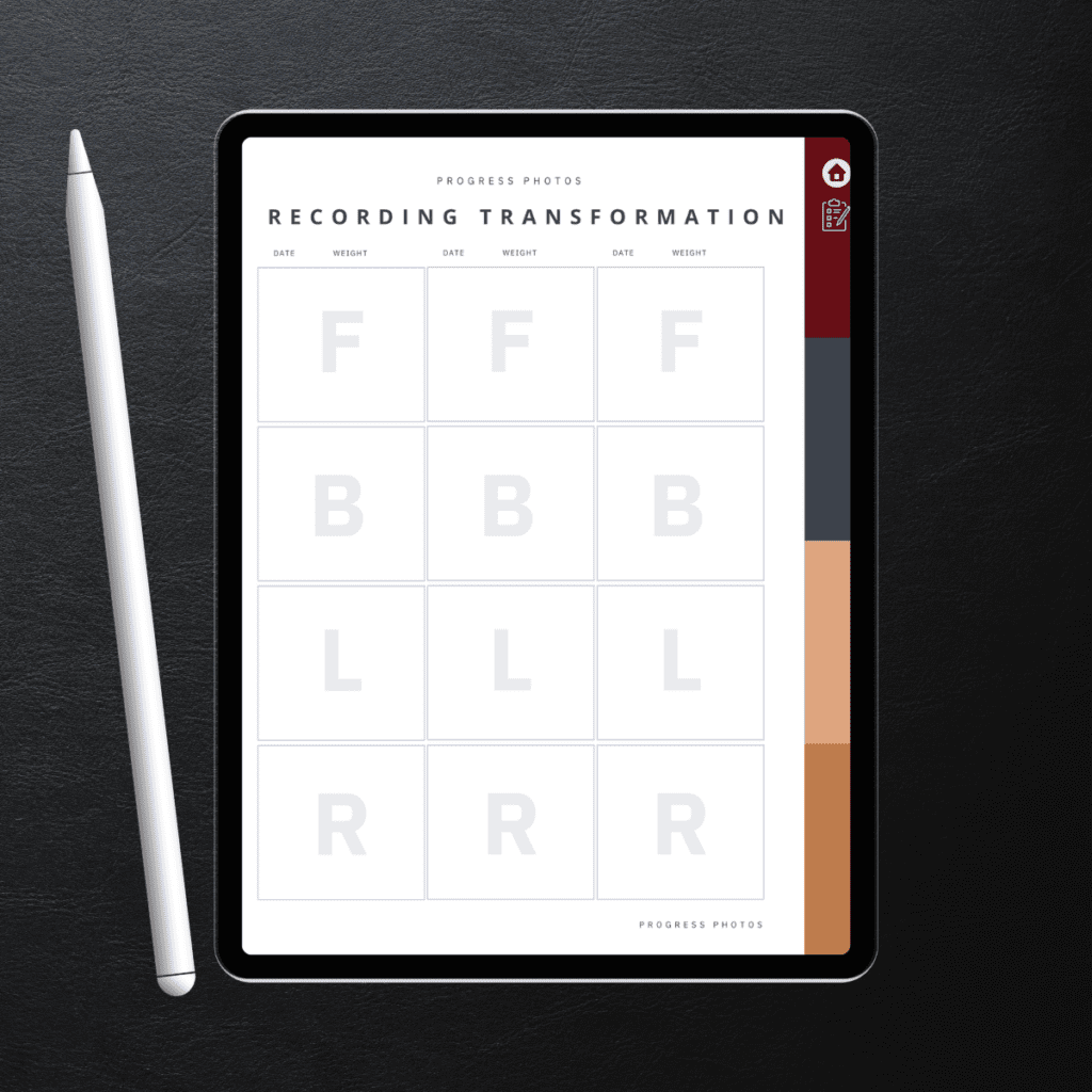 Digital Photo Progress Tracker | Rolling 96-Hour Fasting Photo & Weight Tracker | Coffee Blues