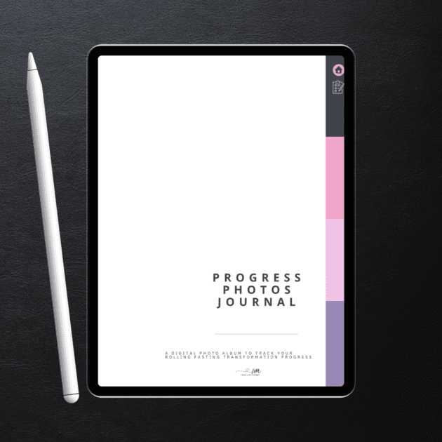 Digital Photo Progress Tracker | Rolling 96-Hour Fasting Photo & Weight Tracker | Cotton Candy