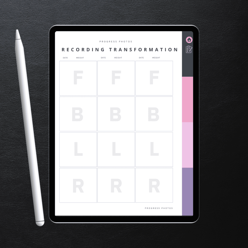 Digital Photo Progress Tracker | Rolling 96-Hour Fasting Photo & Weight Tracker | Cotton Candy